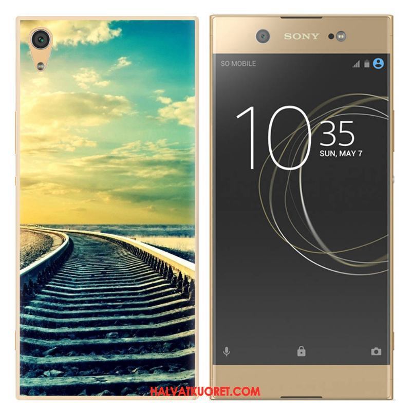 Sony Xperia Xa1 Ultra Kuoret Pehmeä Neste Sininen Valkoinen, Sony Xperia Xa1 Ultra Kuori Maisema Puhelimen