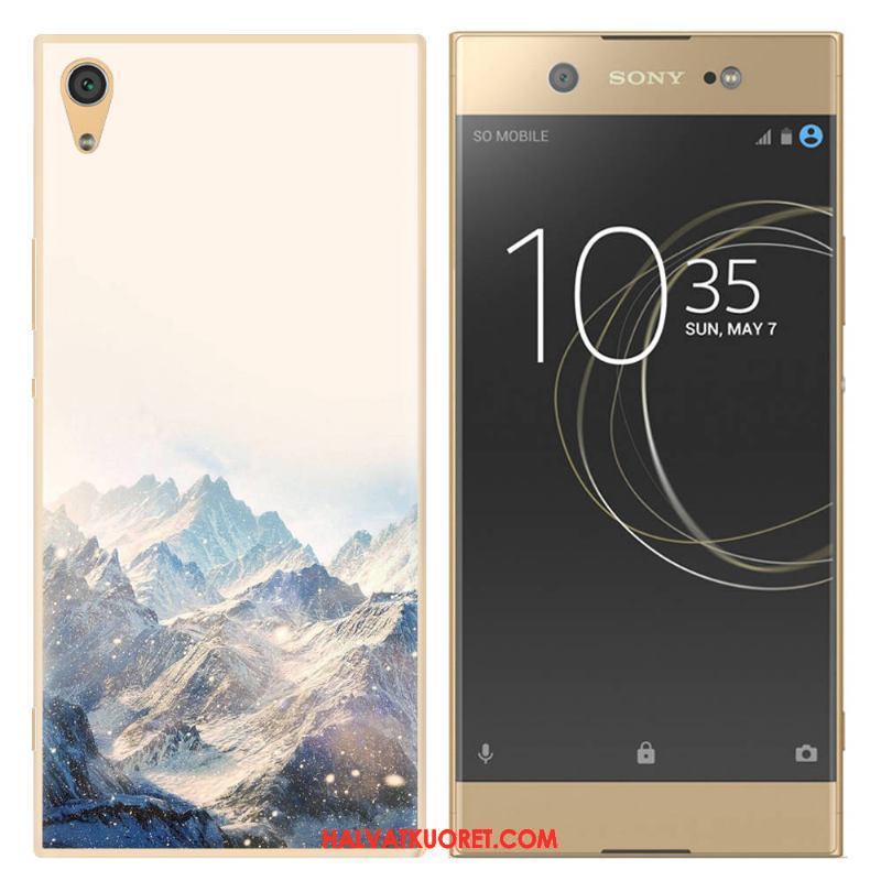 Sony Xperia Xa1 Ultra Kuoret Pehmeä Neste Sininen Valkoinen, Sony Xperia Xa1 Ultra Kuori Maisema Puhelimen