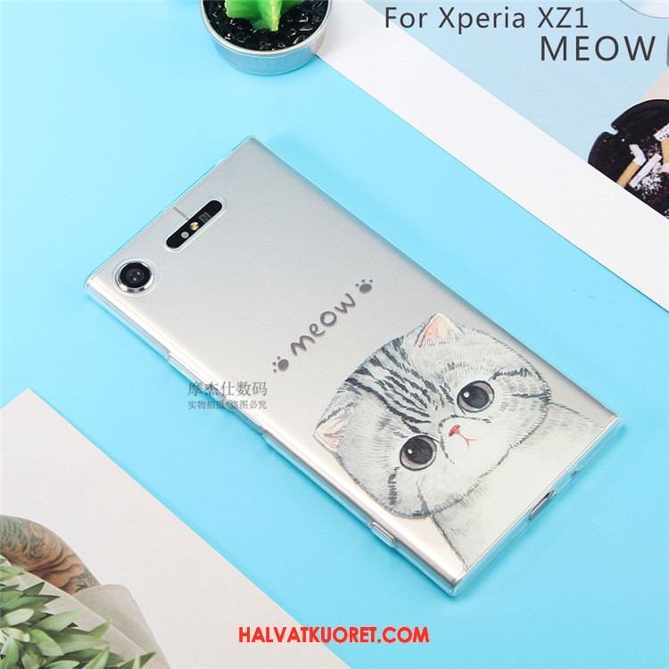 Sony Xperia Xz1 Kuoret Musta Suojaus, Sony Xperia Xz1 Kuori Ihana Kissa