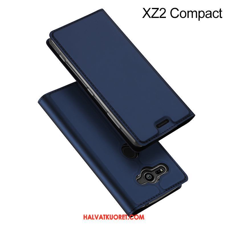 Sony Xperia Xz2 Compact Kuoret Liiketoiminta Kortti Murtumaton, Sony Xperia Xz2 Compact Kuori Nahkakotelo