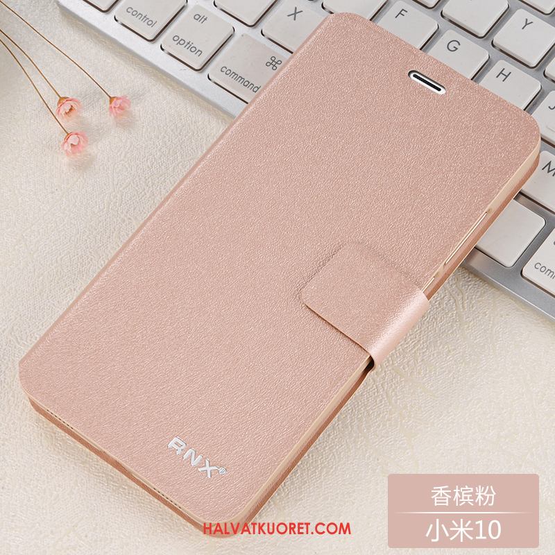 Xiaomi Mi 10 Kuoret All Inclusive Puhelimen Suojaus, Xiaomi Mi 10 Kuori Simpukka Nahkakotelo Beige