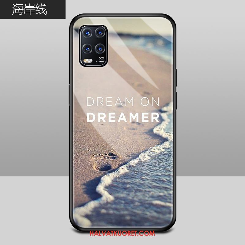 Xiaomi Mi 10 Lite Kuoret Lasi Maisema Persoonallisuus, Xiaomi Mi 10 Lite Kuori Murtumaton Luova Beige