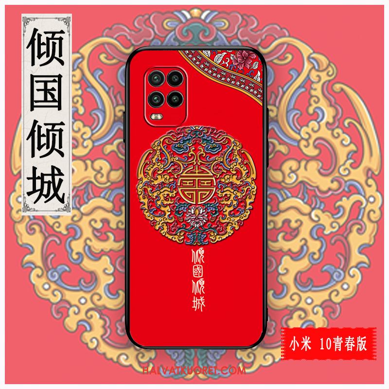 Xiaomi Mi 10 Lite Kuoret Muokata Kohokuviointi Ultra, Xiaomi Mi 10 Lite Kuori Kotelo Murtumaton Beige