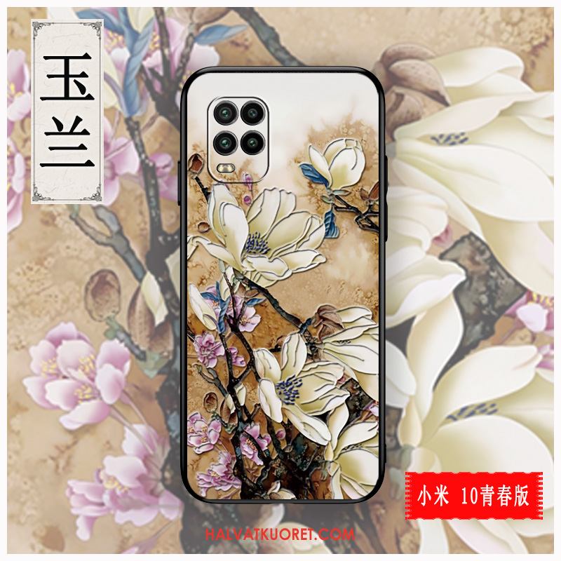 Xiaomi Mi 10 Lite Kuoret Muokata Kohokuviointi Ultra, Xiaomi Mi 10 Lite Kuori Kotelo Murtumaton Beige