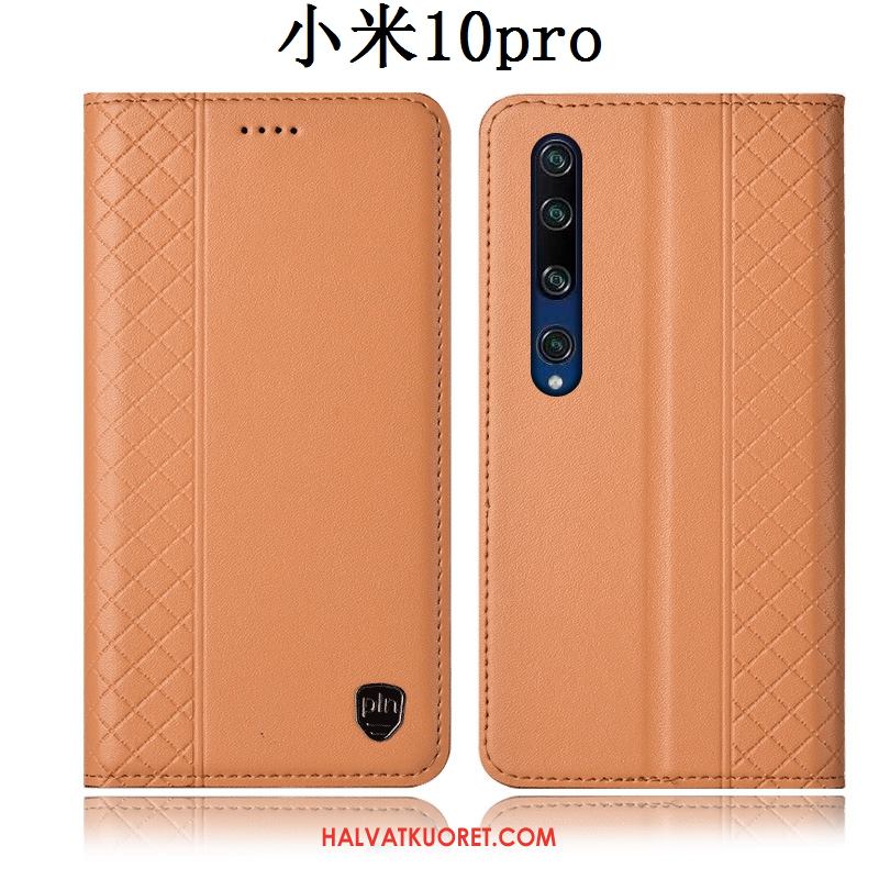 Xiaomi Mi 10 Pro Kuoret Nahkakotelo Suojaus Puhelimen, Xiaomi Mi 10 Pro Kuori All Inclusive Keltainen Beige