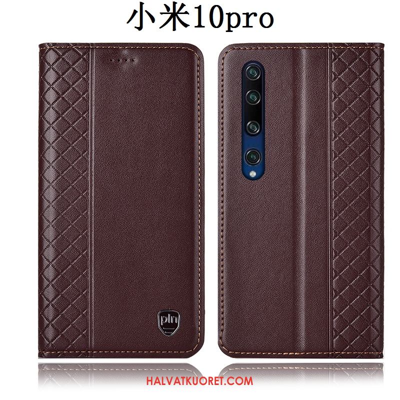 Xiaomi Mi 10 Pro Kuoret Nahkakotelo Suojaus Puhelimen, Xiaomi Mi 10 Pro Kuori All Inclusive Keltainen Beige