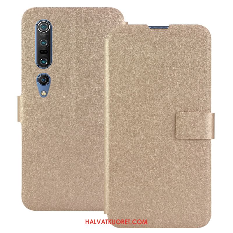 Xiaomi Mi 10 Pro Kuoret Suojaus Kortti Nahkakotelo, Xiaomi Mi 10 Pro Kuori Pieni Beige