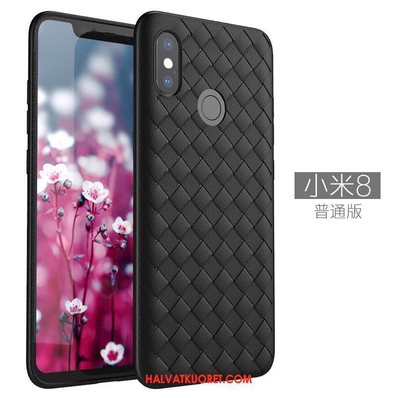 Xiaomi Mi 8 Kuoret Hengittävä Kukkakuvio Liukumaton, Xiaomi Mi 8 Kuori Pieni Punainen Beige