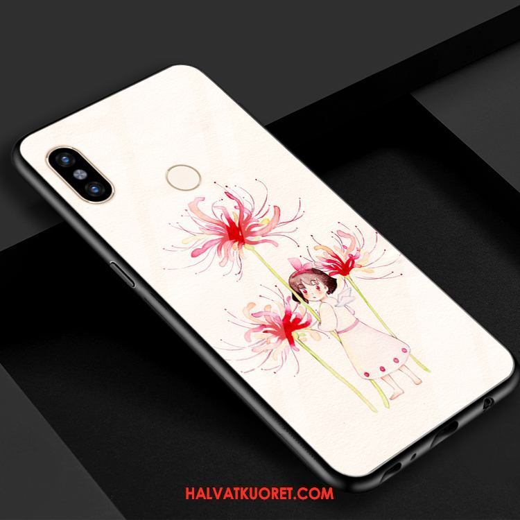 Xiaomi Mi 8 Kuoret Kukka Puhelimen Luova, Xiaomi Mi 8 Kuori Karkaisu Punainen Beige