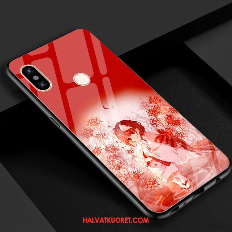 Xiaomi Mi 8 Kuoret Kukka Puhelimen Luova, Xiaomi Mi 8 Kuori Karkaisu Punainen Beige