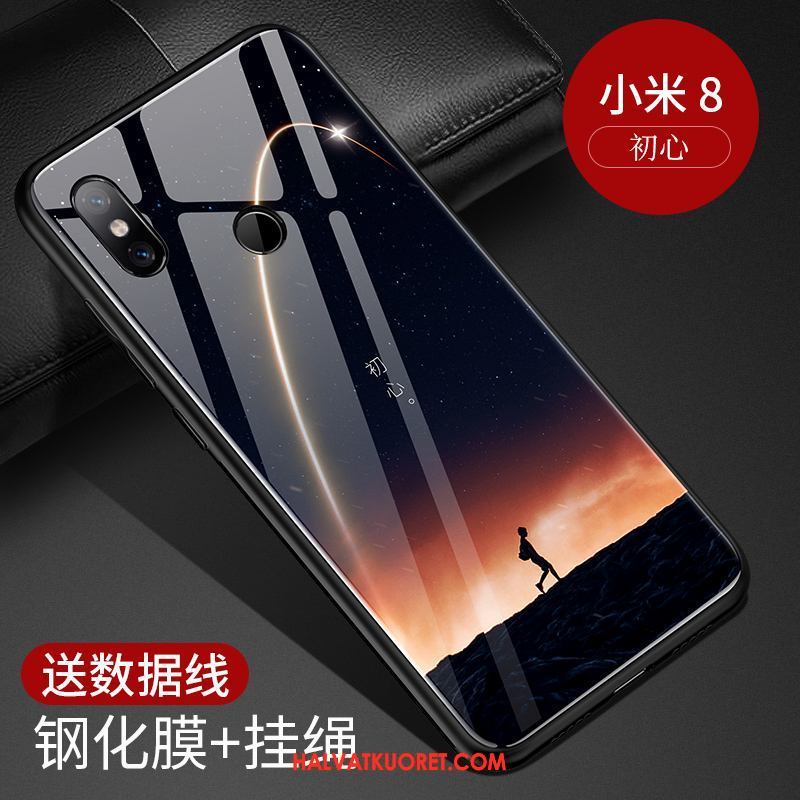 Xiaomi Mi 8 Kuoret Lasi Persoonallisuus Ultra, Xiaomi Mi 8 Kuori Kotelo Punainen Beige