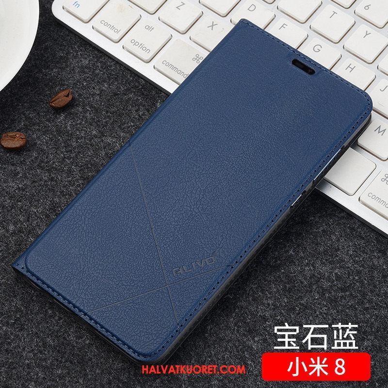 Xiaomi Mi 8 Kuoret Musta Murtumaton Puhelimen, Xiaomi Mi 8 Kuori Nahkakotelo Simpukka Beige