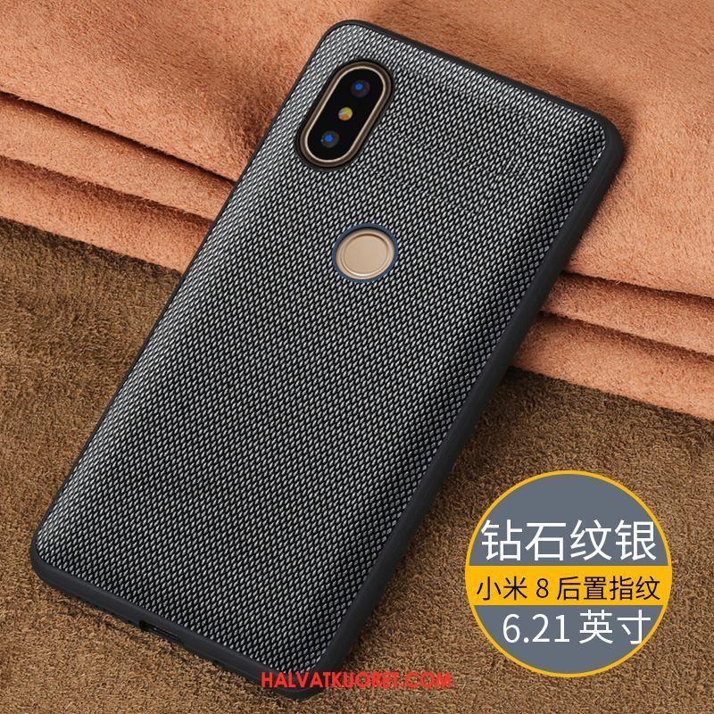 Xiaomi Mi 8 Kuoret Pehmeä Neste Aito Nahka, Xiaomi Mi 8 Kuori Pieni Musta Beige