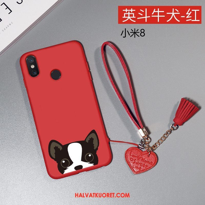 Xiaomi Mi 8 Kuoret Pieni Ripustettavat Koristeet Puhelimen, Xiaomi Mi 8 Kuori Punainen Beige