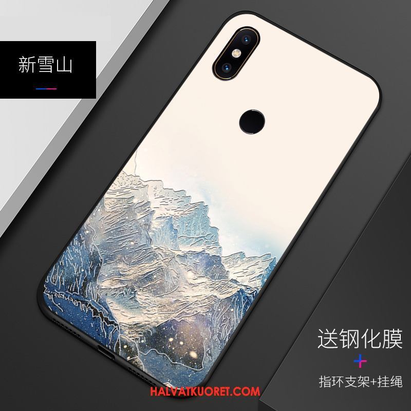 Xiaomi Mi 8 Kuoret Punainen All Inclusive Kohokuviointi, Xiaomi Mi 8 Kuori Muokata Pesty Suede Beige