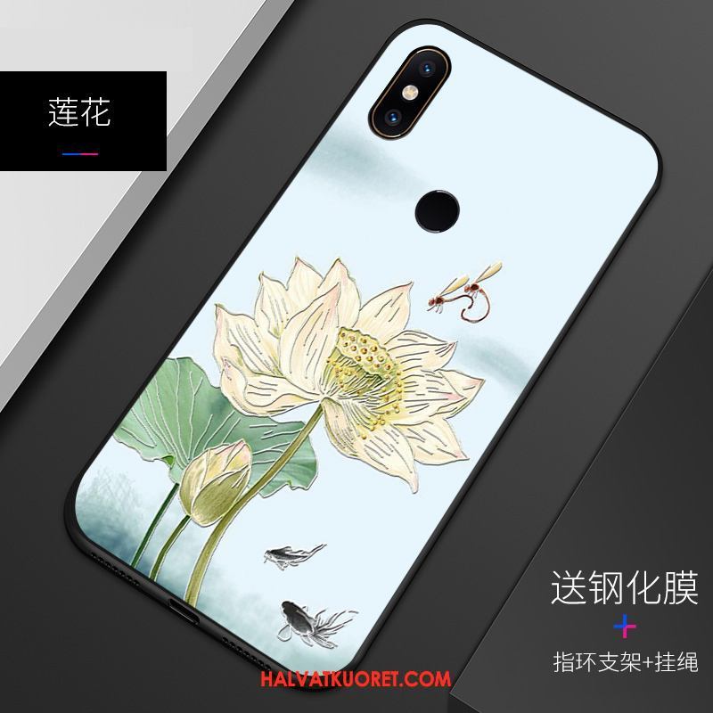 Xiaomi Mi 8 Kuoret Punainen All Inclusive Kohokuviointi, Xiaomi Mi 8 Kuori Muokata Pesty Suede Beige