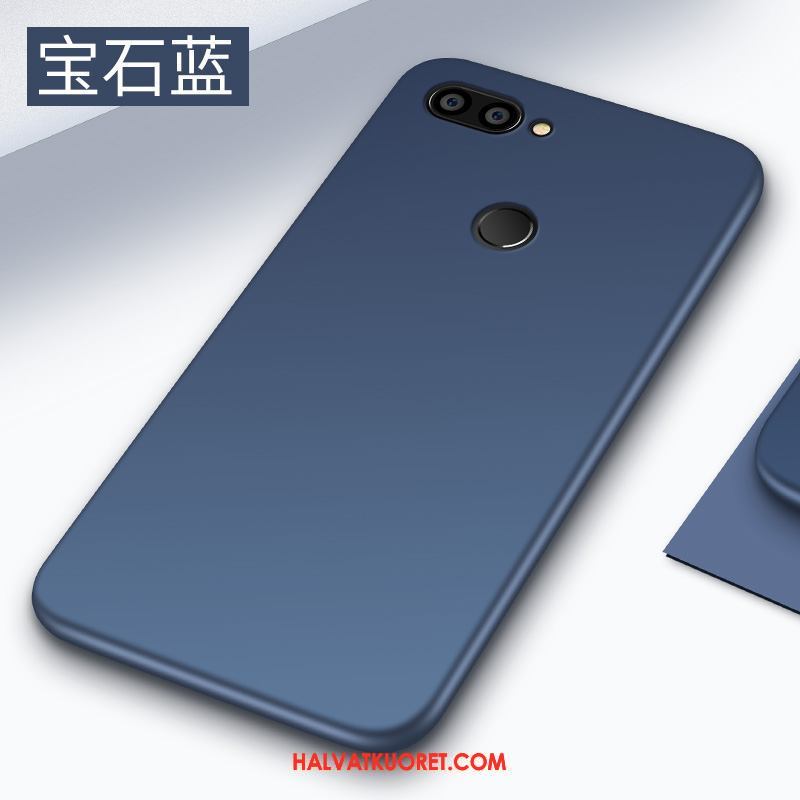 Xiaomi Mi 8 Lite Kuoret All Inclusive Liukumaton, Xiaomi Mi 8 Lite Kuori Musta Pesty Suede Beige