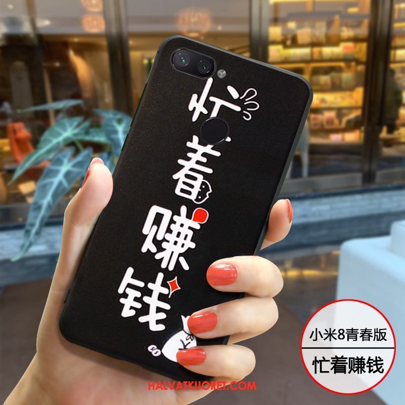 Xiaomi Mi 8 Lite Kuoret Murtumaton Tide-brändi Musta, Xiaomi Mi 8 Lite Kuori Puhelimen Pieni Beige