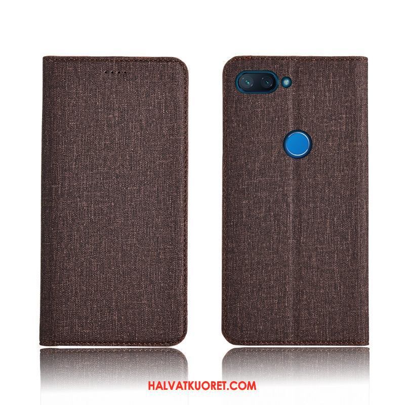 Xiaomi Mi 8 Lite Kuoret Silikoni Nahkakotelo Pehmeä Neste, Xiaomi Mi 8 Lite Kuori Nuoret Pieni Beige