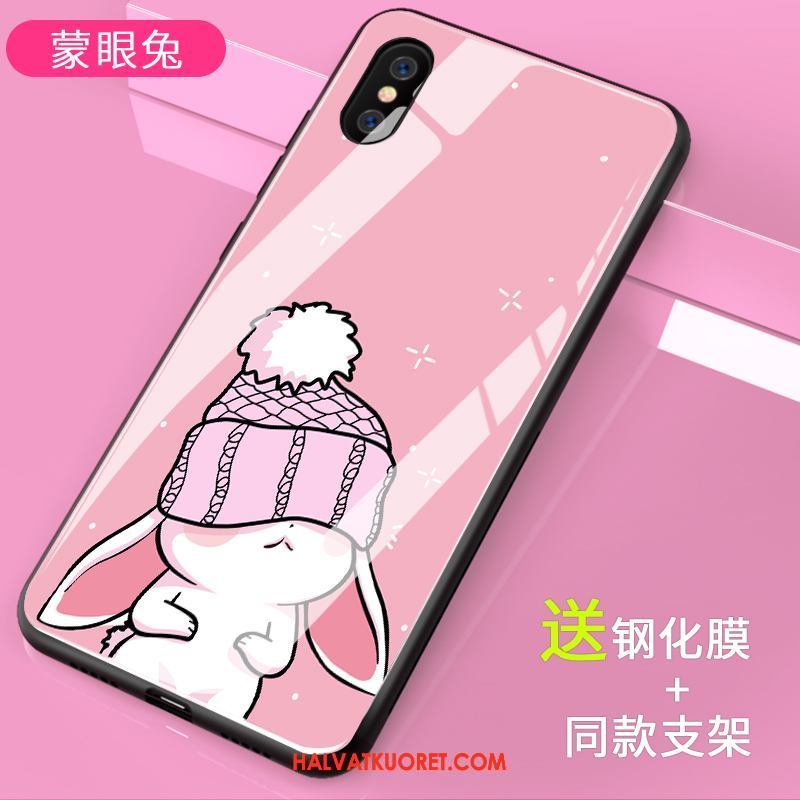 Xiaomi Mi 8 Pro Kuoret All Inclusive Kotelo Persoonallisuus, Xiaomi Mi 8 Pro Kuori Lasi Sarjakuva Beige