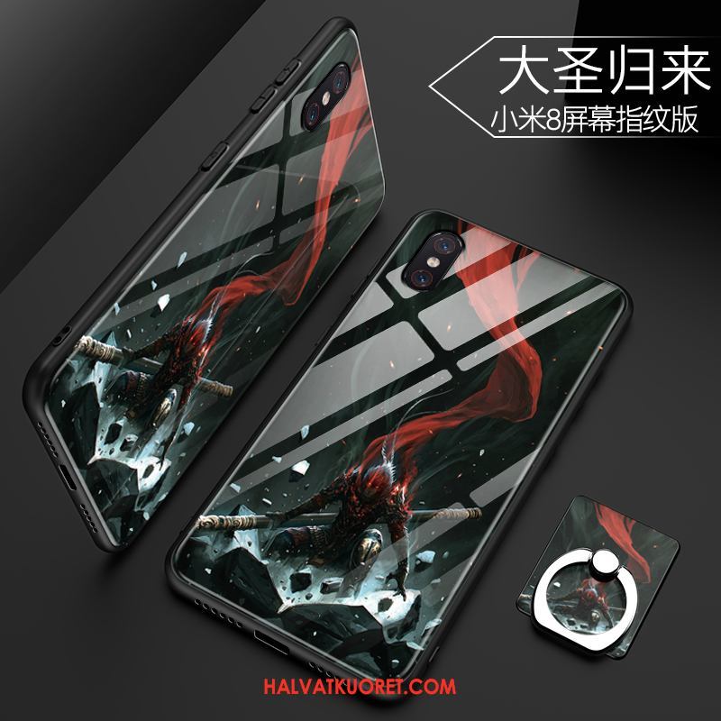 Xiaomi Mi 8 Pro Kuoret Net Red Karkaisu, Xiaomi Mi 8 Pro Kuori Kukkakuvio Murtumaton Beige