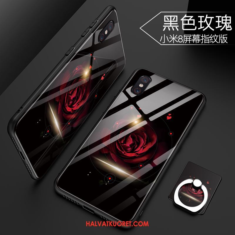 Xiaomi Mi 8 Pro Kuoret Net Red Karkaisu, Xiaomi Mi 8 Pro Kuori Kukkakuvio Murtumaton Beige