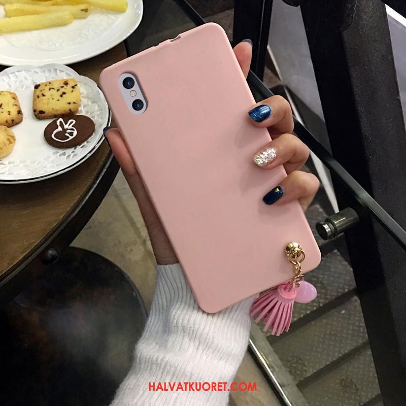 Xiaomi Mi 8 Pro Kuoret Puhelimen Kukkakuvio Pieni, Xiaomi Mi 8 Pro Kuori Pesty Suede Persoonallisuus Beige