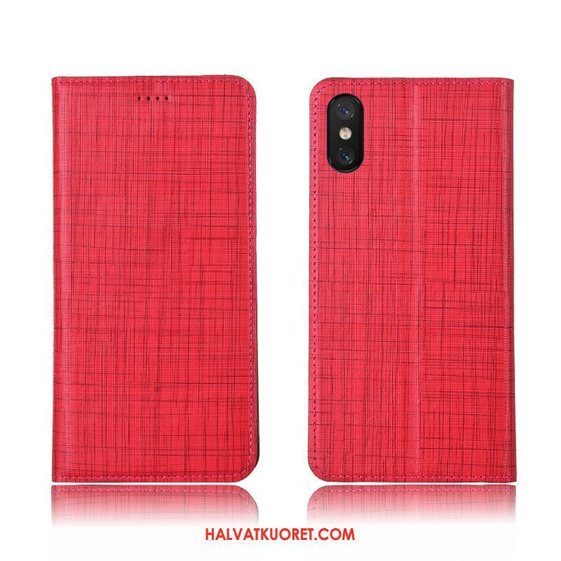 Xiaomi Mi 8 Pro Kuoret Puhelimen Nahkakotelo All Inclusive, Xiaomi Mi 8 Pro Kuori Kukkakuvio Uusi Beige