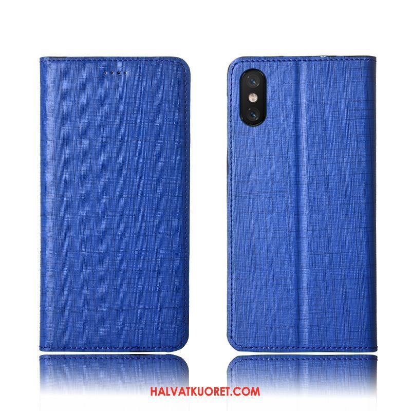 Xiaomi Mi 8 Pro Kuoret Puhelimen Nahkakotelo All Inclusive, Xiaomi Mi 8 Pro Kuori Kukkakuvio Uusi Beige