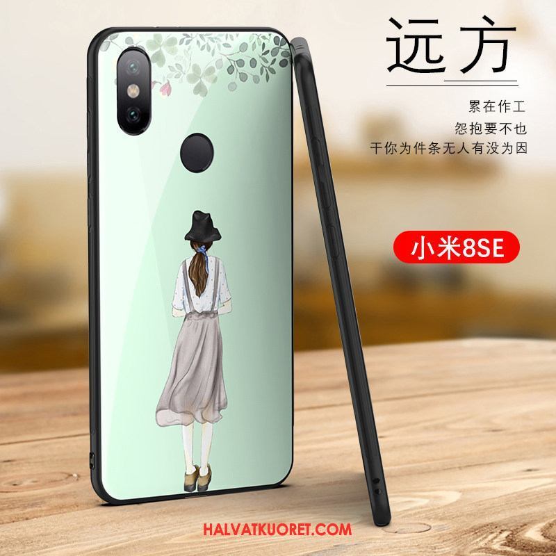 Xiaomi Mi 8 Se Kuoret Luova Vihreä Tide-brändi, Xiaomi Mi 8 Se Kuori Kukkakuvio Kotelo Beige