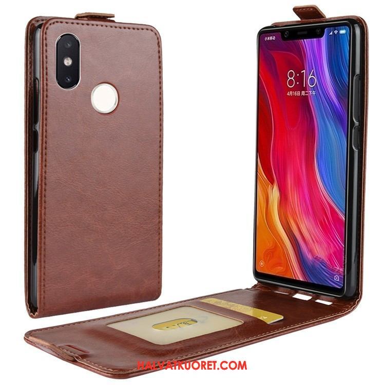 Xiaomi Mi 8 Se Kuoret Pieni Musta, Xiaomi Mi 8 Se Kuori Puhelimen Nahkakotelo Beige