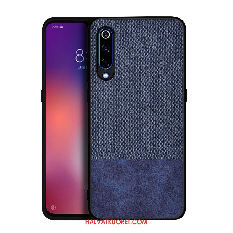 Xiaomi Mi 9 Kuoret Pesty Suede Persoonallisuus Kukkakuvio, Xiaomi Mi 9 Kuori Pehmeä Neste Nuoret Beige