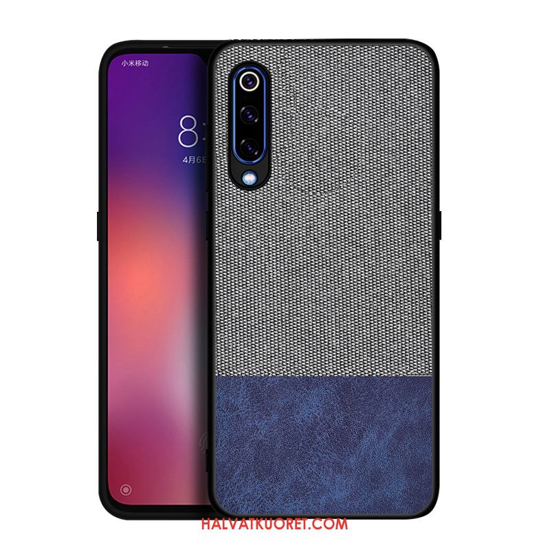 Xiaomi Mi 9 Kuoret Pesty Suede Persoonallisuus Kukkakuvio, Xiaomi Mi 9 Kuori Pehmeä Neste Nuoret Beige