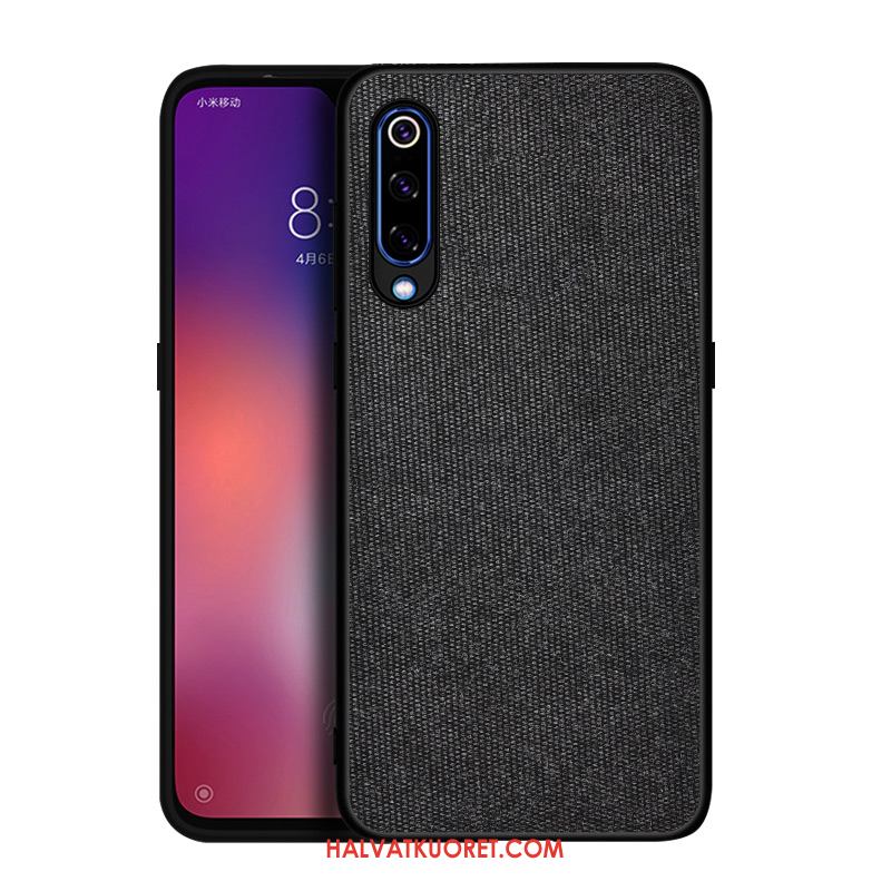 Xiaomi Mi 9 Kuoret Pesty Suede Persoonallisuus Kukkakuvio, Xiaomi Mi 9 Kuori Pehmeä Neste Nuoret Beige