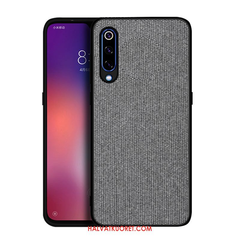 Xiaomi Mi 9 Kuoret Pesty Suede Persoonallisuus Kukkakuvio, Xiaomi Mi 9 Kuori Pehmeä Neste Nuoret Beige