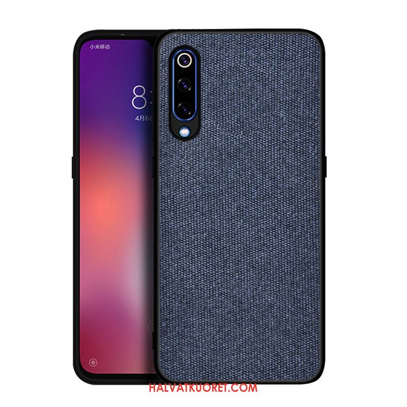 Xiaomi Mi 9 Kuoret Pesty Suede Persoonallisuus Kukkakuvio, Xiaomi Mi 9 Kuori Pehmeä Neste Nuoret Beige