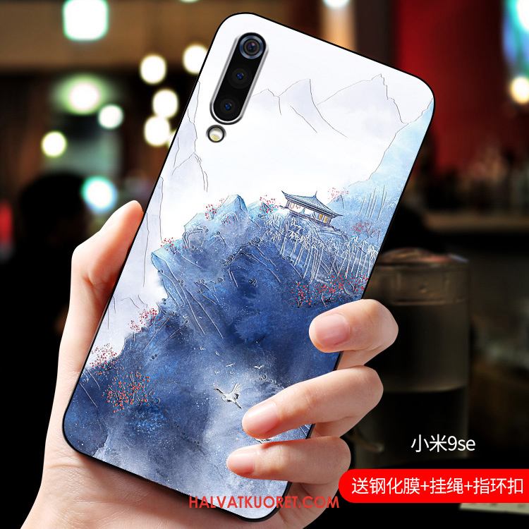 Xiaomi Mi 9 Se Kuoret Net Red Ohut Kohokuviointi, Xiaomi Mi 9 Se Kuori Silikoni Murtumaton Beige