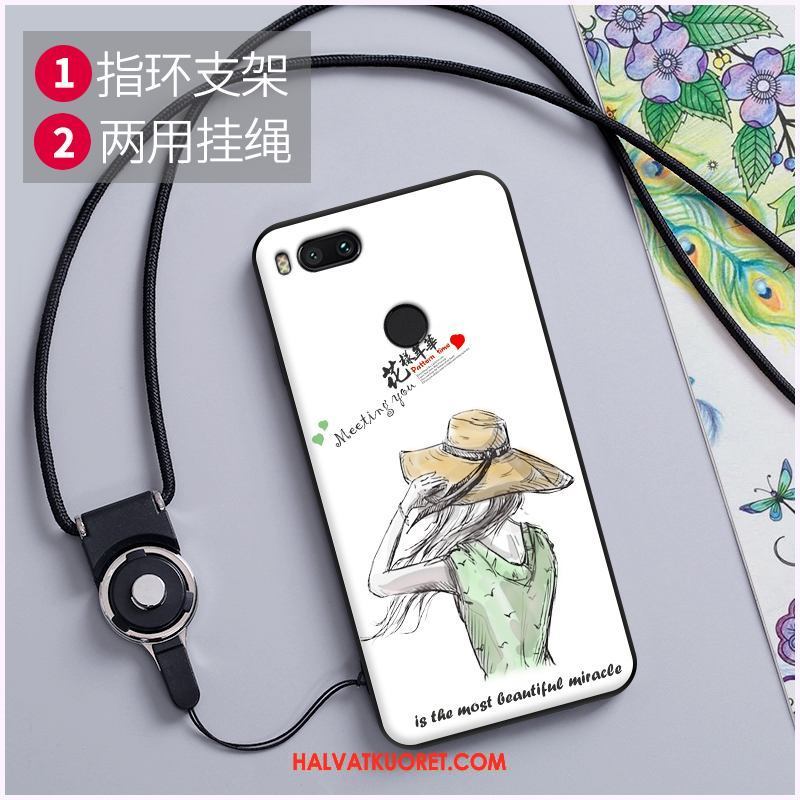 Xiaomi Mi A1 Kuoret All Inclusive Puhelimen Kotelo, Xiaomi Mi A1 Kuori Sarjakuva Valkoinen Beige