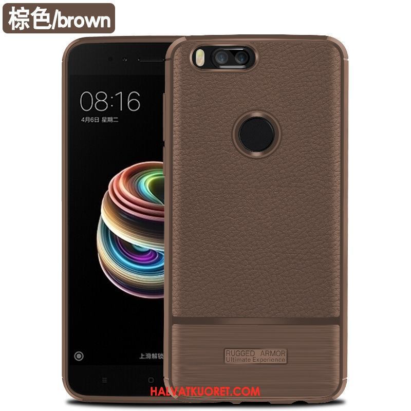 Xiaomi Mi A1 Kuoret Magneettinen Kukkakuvio All Inclusive, Xiaomi Mi A1 Kuori Litsi Braun Beige