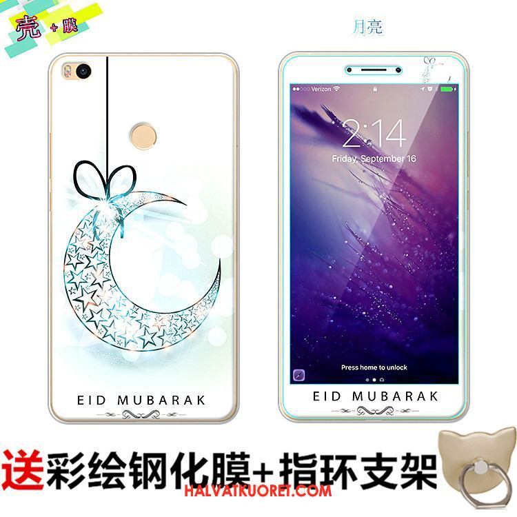 Xiaomi Mi Max 2 Kuoret Murtumaton Pehmeä Neste Valkoinen, Xiaomi Mi Max 2 Kuori Pieni Sarjakuva Beige