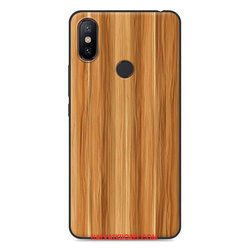 Xiaomi Mi Max 3 Kuoret Luova Kotelo, Xiaomi Mi Max 3 Kuori Suojaus Puulajit Beige