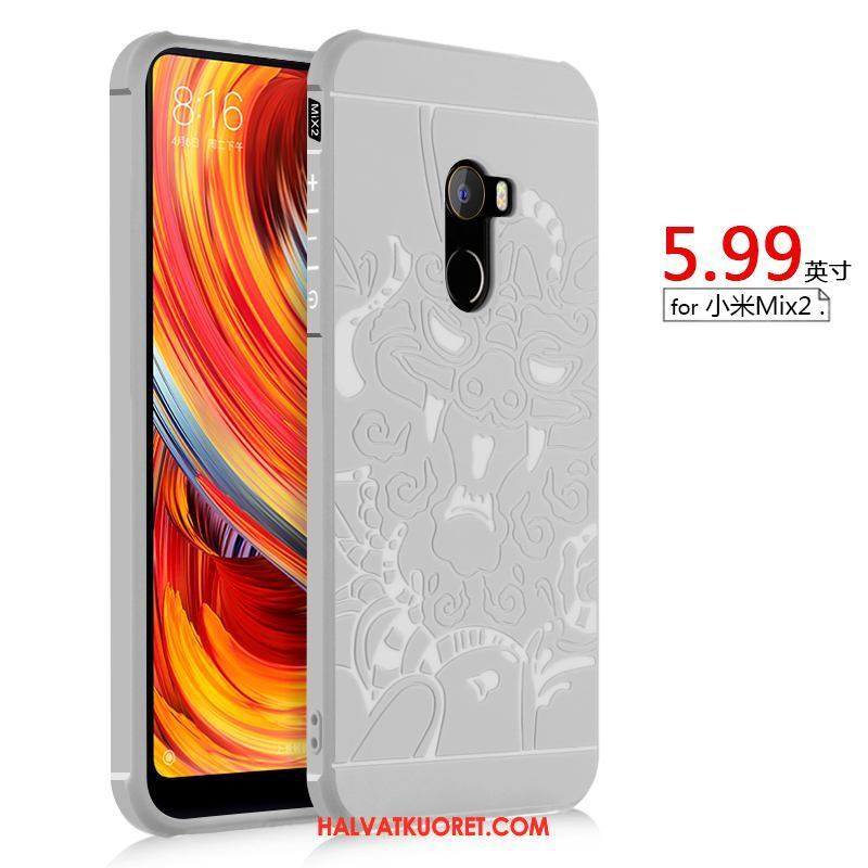 Xiaomi Mi Mix 2 Kuoret Pehmeä Neste Kohokuviointi Pesty Suede, Xiaomi Mi Mix 2 Kuori All Inclusive Trendi Beige