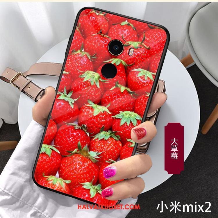 Xiaomi Mi Mix 2 Kuoret Punainen Mansikka Kotelo, Xiaomi Mi Mix 2 Kuori Suojaus Lasi Orange Beige