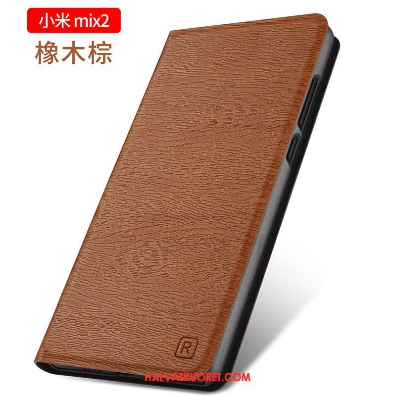 Xiaomi Mi Mix 2 Kuoret Ultra Luova Suojaus, Xiaomi Mi Mix 2 Kuori Nahkakotelo Beige