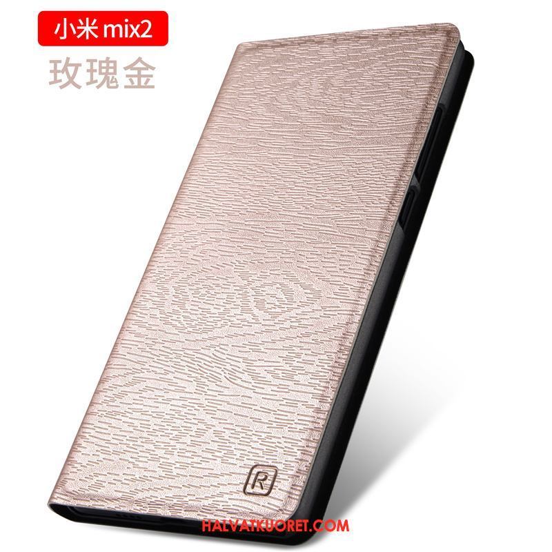 Xiaomi Mi Mix 2 Kuoret Ultra Luova Suojaus, Xiaomi Mi Mix 2 Kuori Nahkakotelo Beige