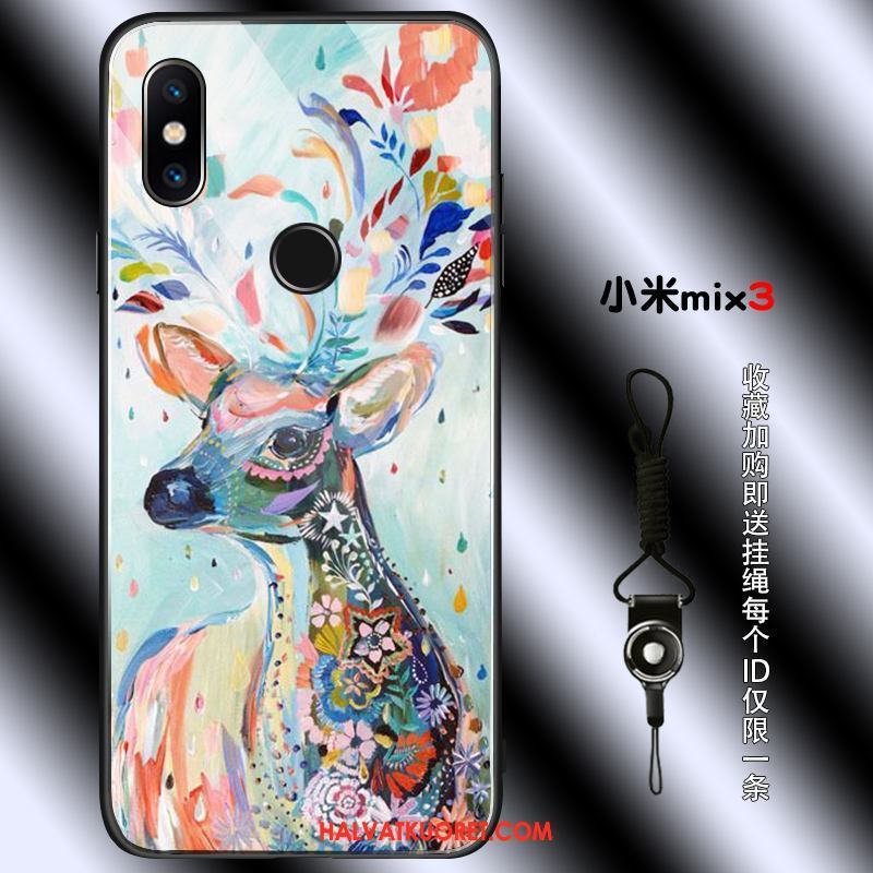 Xiaomi Mi Mix 3 Kuoret Persoonallisuus Nuoret All Inclusive, Xiaomi Mi Mix 3 Kuori Kukkakuvio Suojaus Beige