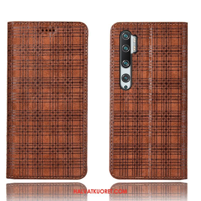 Xiaomi Mi Note 10 Kuoret Kukkakuvio Murtumaton, Xiaomi Mi Note 10 Kuori All Inclusive Harmaa Beige