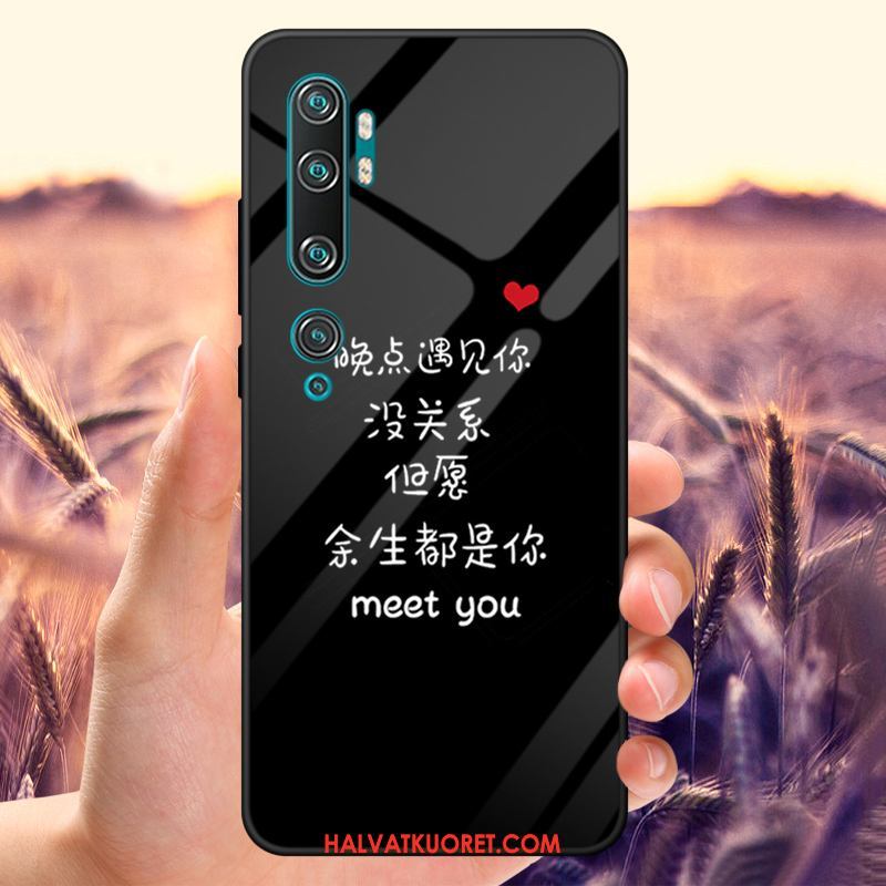 Xiaomi Mi Note 10 Kuoret Pieni Net Red Muokata, Xiaomi Mi Note 10 Kuori Peili Lasi Beige