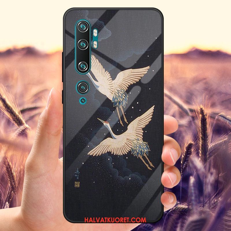 Xiaomi Mi Note 10 Kuoret Sarjakuva Tummansininen Peili, Xiaomi Mi Note 10 Kuori Muokata Beige