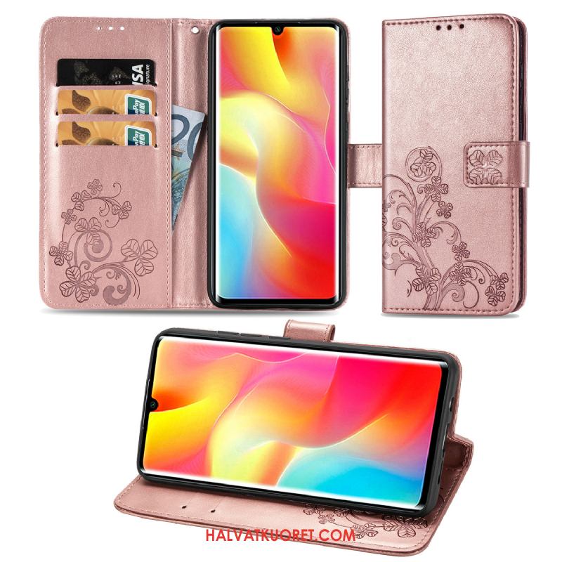 Xiaomi Mi Note 10 Lite Kuoret Nahkakotelo Nuoret Simpukka, Xiaomi Mi Note 10 Lite Kuori Punainen Puhelimen Beige